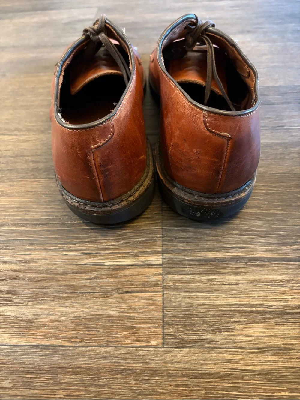 Men’s Allen Edmonds Brown Leather Badlands Dress Old Money Oxford Shoes Size 10D